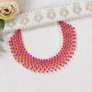 Grand Ruby Layered Gold Choker Necklace