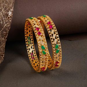 Radiant Opulence Gold Bangles