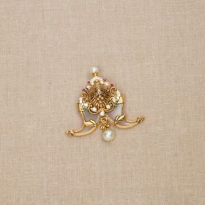 22Kt Gold Narasimha Swamy Puligoru Pendant 115VG1584