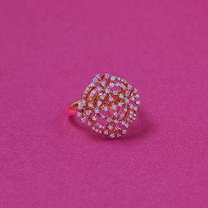 Frosted Petal Cluster Diamond Ring 148MHOAA12767