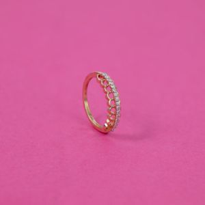 18Kt Gold Bubble Diamond Ring For Women 148VU7583
