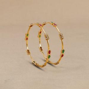 22Kt Classic Gold Bangles For Kids 17VG1497-98
