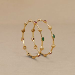 22Kt Handmade Gold Bangles For Kids 17VG1503-04