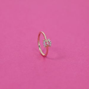 14Kt Gold Elegant Butterfly Diamond Ring 483VA1274