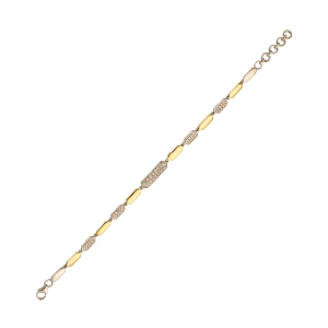 VaibhaV Jewellers 14K Gold SilVer Diamond Bracelet 486VA88