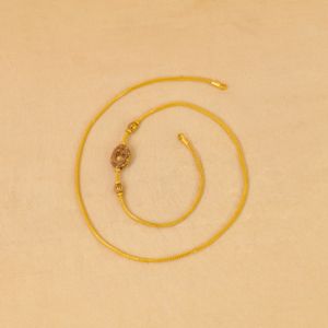 22Kt Gold Peacock Mugappu Thali Chain 64VC6043