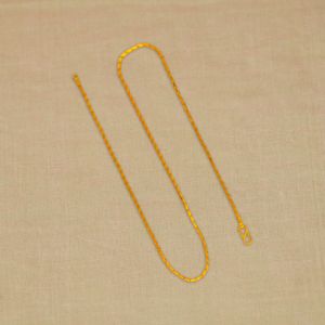 22Kt Gold Bar Link Chain For Women 64VC7475