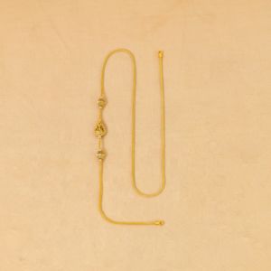 22Kt Gold Gracious Lakshmi Devi Mugappu Chain 64VC8091