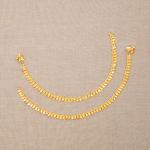 Elegant Mango Design Gold Anklets For Kids