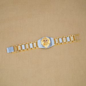 Stately Grand Gold Lion Bracelet For Men 65MHOCA1853