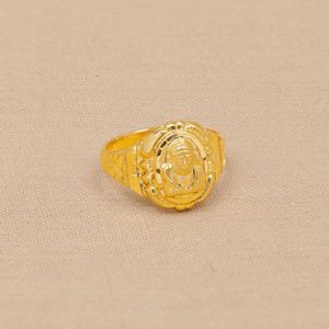 22Kt Sai Baba Gold Ring For Ladies 93MHOKA6258