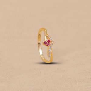 Graceful Gemstone Accent Gold Ring 95MHOLA11192