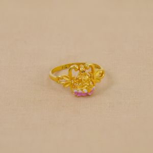 22Kt Beautiful Lakshmi Devi Gold Ring 97JM4253