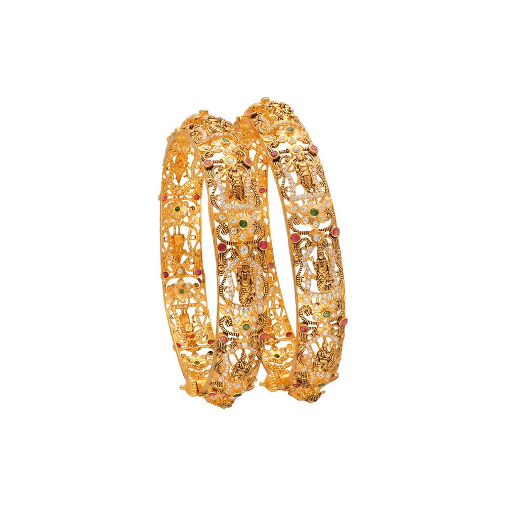 Magnificent Gold Dasavatharam Bangles 112VG2678