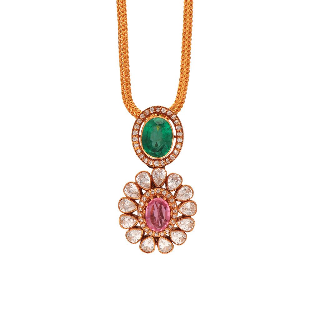 Vintage Victorian Bloom Gold Pendant