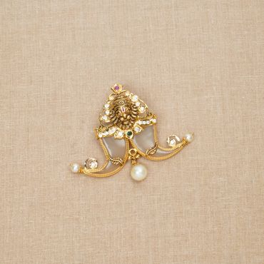 Narasimha Swamy Tiger Nail Gold Pendant 115VG1583