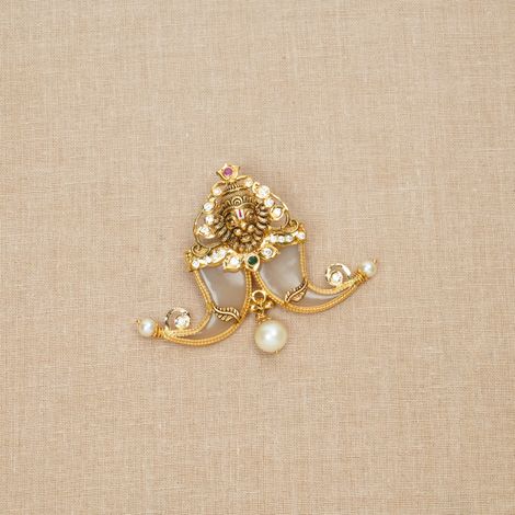 Narasimha Swamy Tiger Nail Gold Pendant 115VG1583