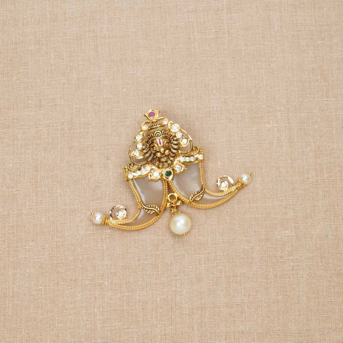 Narasimha Swamy Tiger Nail Gold Pendant 115VG1583