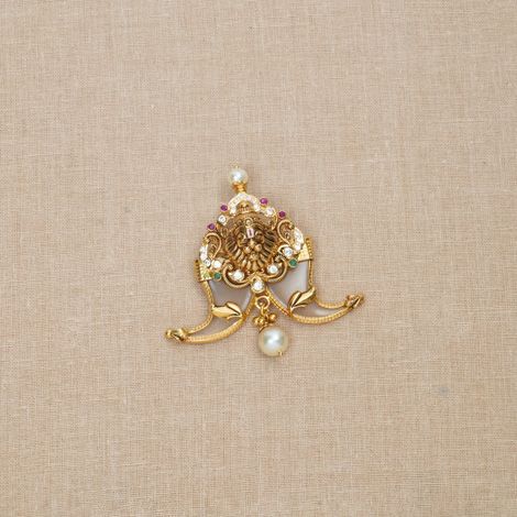 22Kt Gold Narasimha Swamy Puligoru Pendant 115VG1584